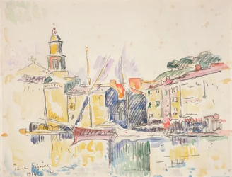 Puerto francés de St. Tropez, 1914